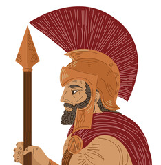spartan warrior with a spear