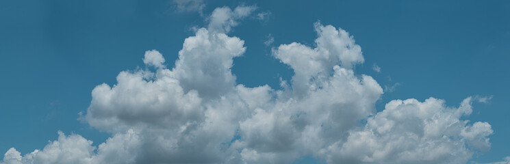 clouds white soft in the vast blue sky