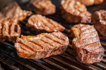 Picanha barbecue roasted over hot coals. This form of churrasco is widely consumed throughout Brazil.