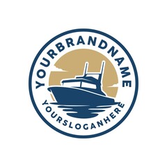 boat logo vector illustration
