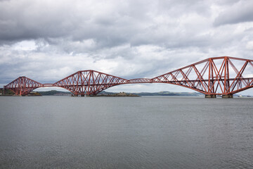 Historic Forth Bridge over the Firth of Forth in Scotland