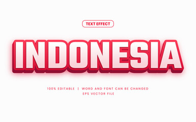 glow indonesia independence day editable text effect