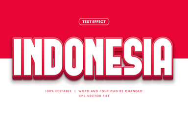 indonesia merdeka editable text effect template