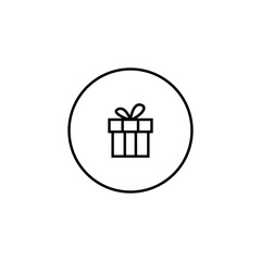 Icono de botón de regalo. Concepto de hacer un regalo. Obsequio. Ilustración vectorial estilo línea simple