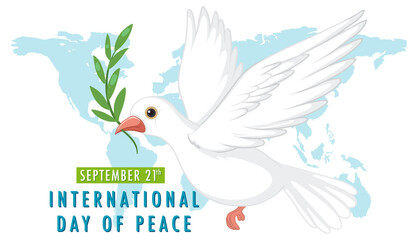 Fototapeta na wymiar International Day of Peace Banner Design