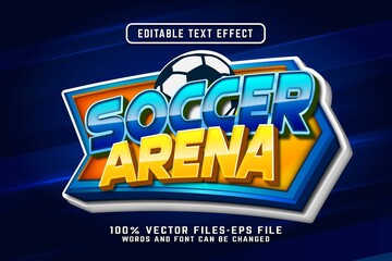 soccer arena 3d text effect premium vectors