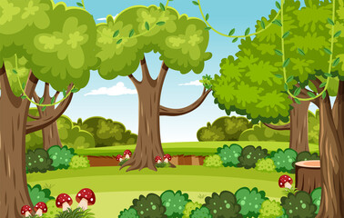 Nature forest background template