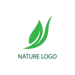 Obraz premium leaf nature logo concept template