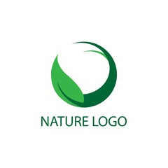 leaf nature logo concept template