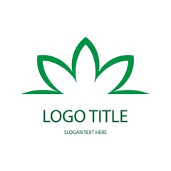 leaf nature logo concept template