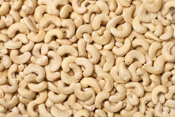close up of cashew nuts background