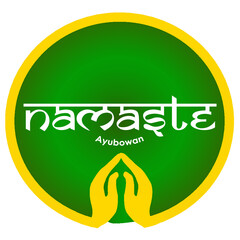 Namaste modern new logo template illustration
