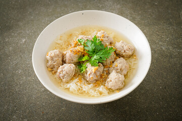 Boiled Rice with Pork Bowl