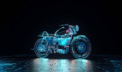 Futuristic motorbike