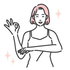 腕の綺麗な若い女性
