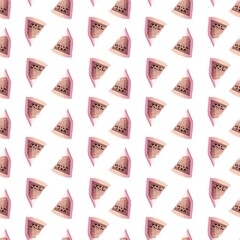 Seamless pattern with milk tea flavor Cute delicious drink.