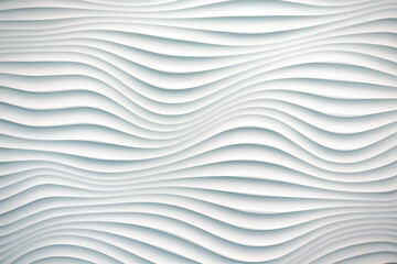 White dim relief panel in the form of waves creating seamless unending abstract background pattern.