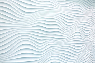 White dim relief panel in the form of waves creating seamless unending abstract background pattern.