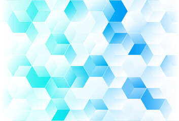 Abstract modern geometric pattern on gradient background. Element design with cube and 3D. Vector Illustration.