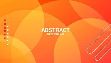 orange geometric background. Trendy gradient shapes composition. Cool background design for posters.Fluid shapes composition. Abstract background. Vector illustration
