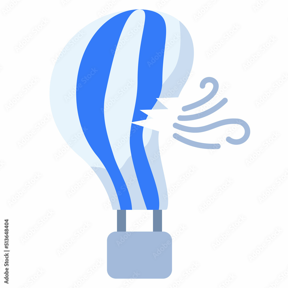 Poster ballon flat empty state single isolated icon with flat style