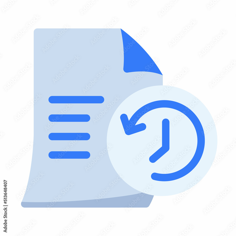 Aufkleber history file empty state single isolated icon with flat style