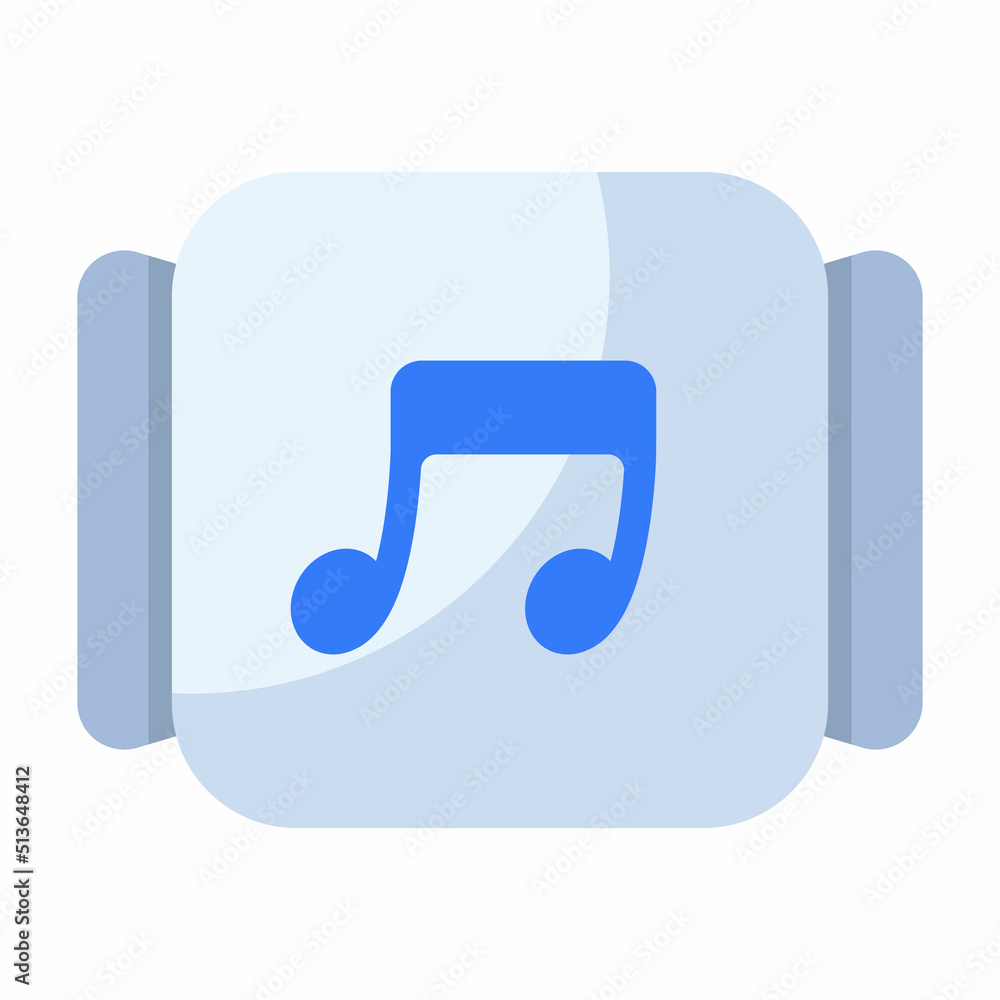 Poster music empty state single isolated icon with flat style