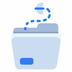 folder empty state single isolated icon with flat style