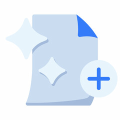 new file empty state single isolated icon with flat style