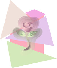 Design illustration of a envelope with flower vector