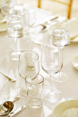 table set for a dinner