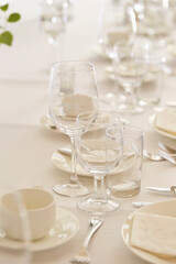 table set for a dinner