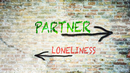 Street Sign Partner versus Loneliness