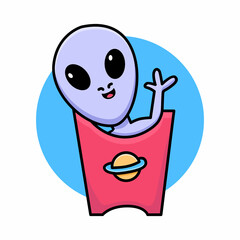 Cute alien cartoon design