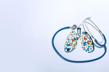 Сoncept of lung health, lung disease treatment