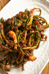 Kimchi made with chives, Korean traditional food
