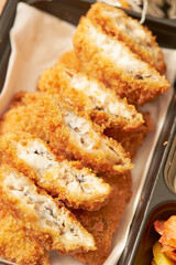 Fish cutlet in packaging