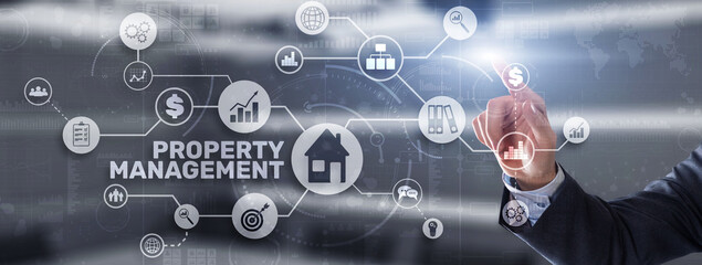 Property management. Operation control maintenance and oversight of real estate and physical property