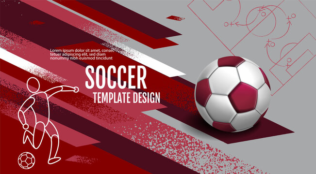 Soccer Template design , Football banner, Sport layout design