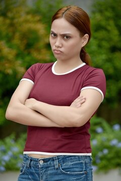 A Stubborn Young Female Woman