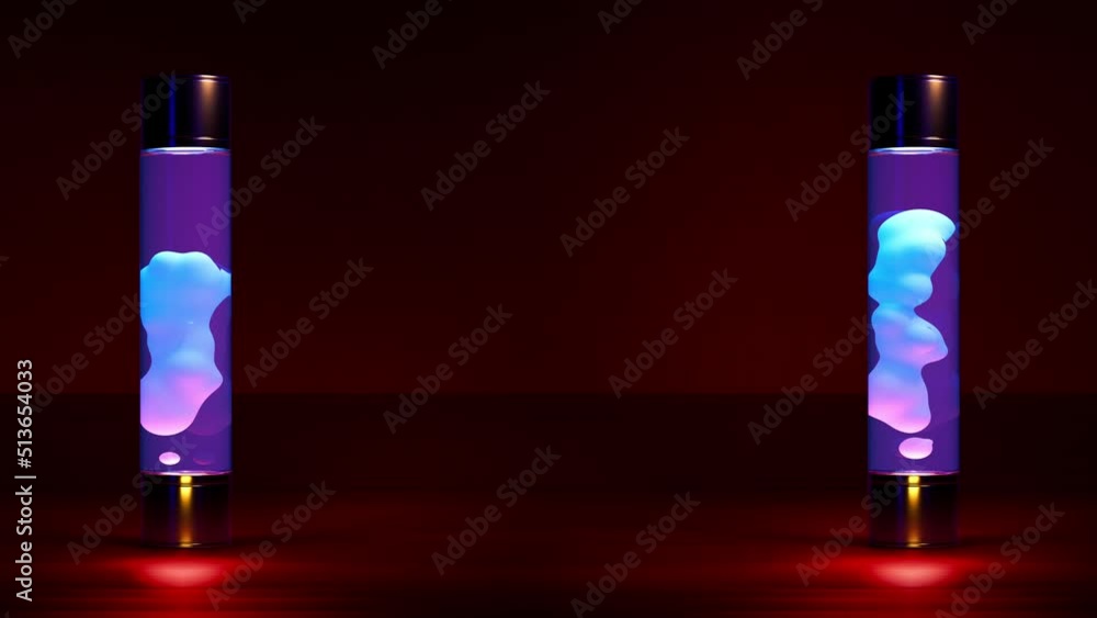 Poster 2 colorful lava lamp with empty space background - loop video