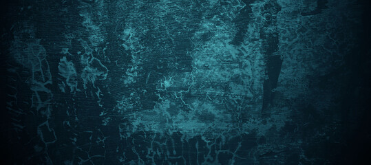 Dark blue wall halloween background concept. Scary background. Horror concrete cement texture for background.