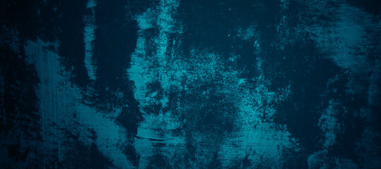 Dark blue wall halloween background concept. Scary background. Horror concrete cement texture for...