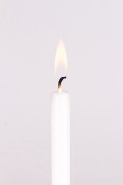 candle white isolated on white background