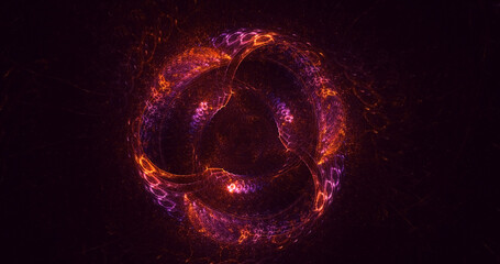 3D rendering abstract round light background