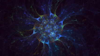 3D rendering abstract round light background