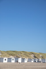 Fototapeta premium The beautiful Danish bathhouses in Løkken