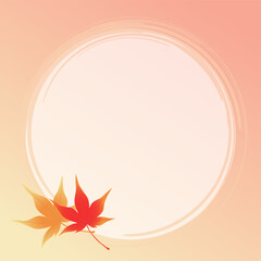 紅葉したモミジのプレーム