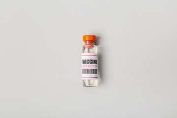 Monkeypox vaccine on grey background