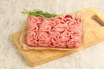 Raw beef minced meat for cooking